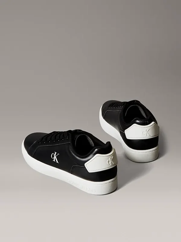 Calvin Klein Ανδρικά Δερμάτινα Sneakers Classic Cupsole Ru Patch Lth YM0YM01297-0QM Black - Image 3