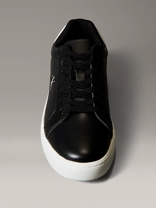 Calvin Klein Ανδρικά Δερμάτινα Sneakers Classic Cupsole Ru Patch Lth YM0YM01297-0QM Black - Image 4