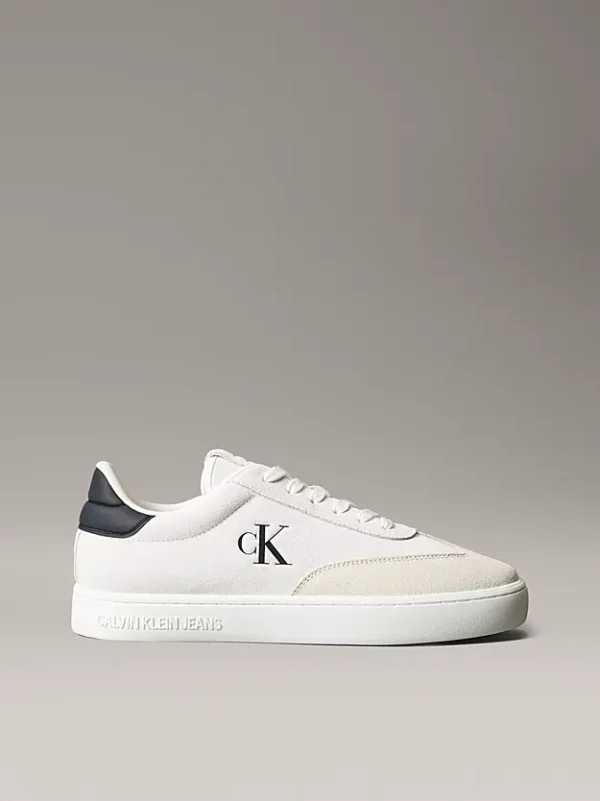 Calvin Klein Ανδρικά Σουέτ Sneakers Classic Cupsole Mg Su YM0YM01300-01W White