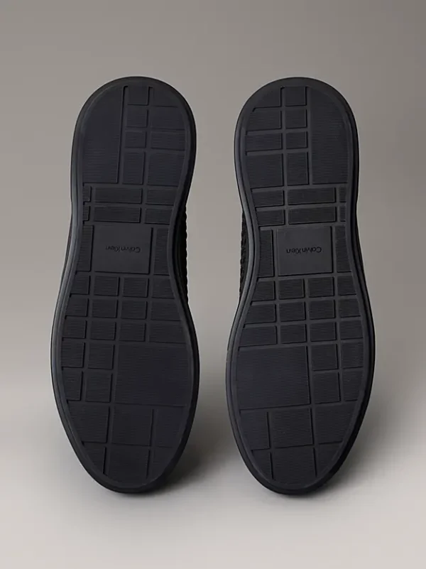 Calvin Klein Ανδρικά Παπούτσια Sneakers Chunky Cupsole Laceup Lth Aop YM0YM01383-0GJ Triple Black - Image 5