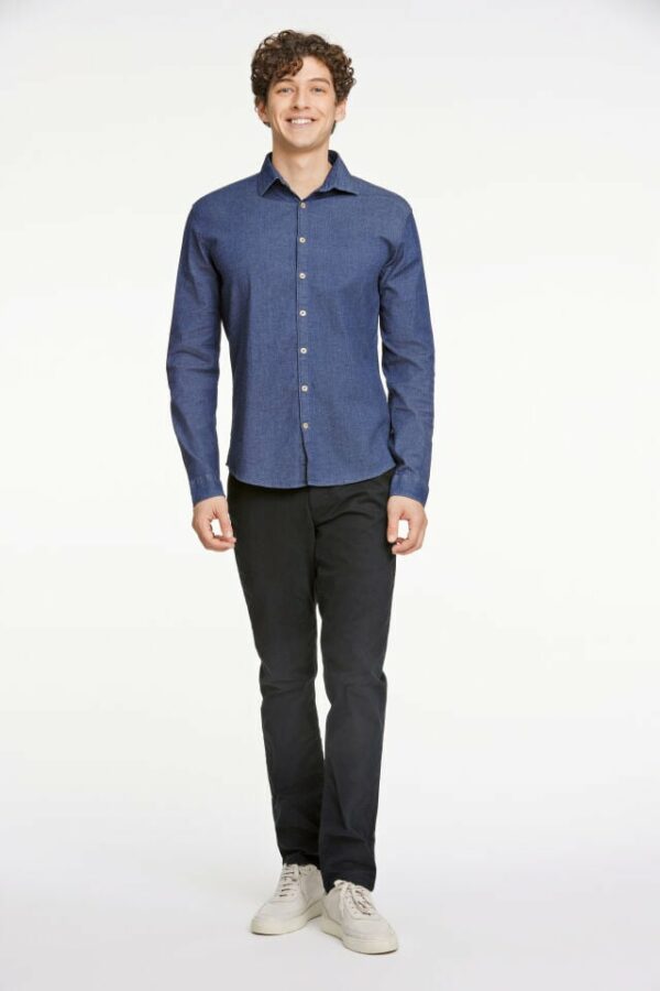 Lindbergh Ανδρικό Μακρυμάνικο Πουκάμισο 30-203652 Blue/Dk Blue