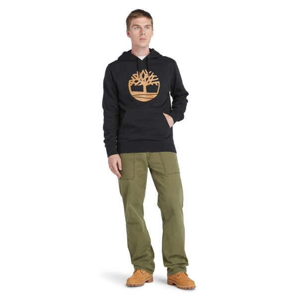 Timberland Ανδρικό Φούτερ Με Κουκούλα Core Tree Logo Pull Over Hoodie Regular TB0A2BJH-P56 Black/Wheat Boot