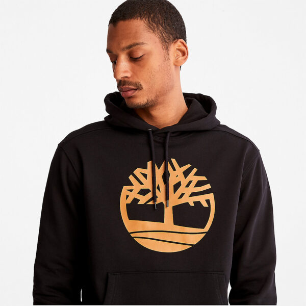 Timberland Ανδρικό Φούτερ Με Κουκούλα Core Tree Logo Pull Over Hoodie Regular TB0A2BJH-P56 Black/Wheat Boot - Image 4