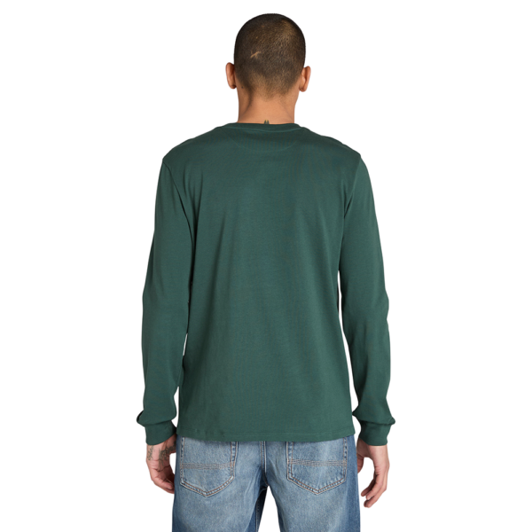 Timberland Ανδρική Μακρυμάνικη Μπλούζα LS Dunstan River Jersey Crew Tee Slim TB0A2BQ3-317 Green Gables - Image 4