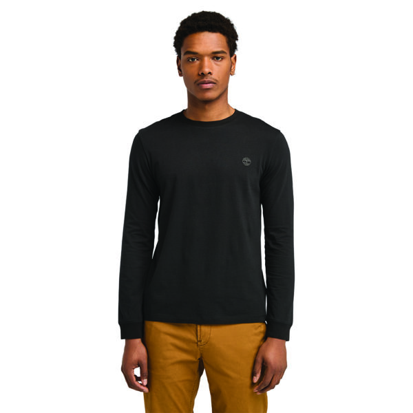 Timberland Ανδρική Μακρυμάνικη Μπλούζα LS Dunstan River Jersey Crew Tee Slim TB0A2BQ3-X65 Black/Pavement