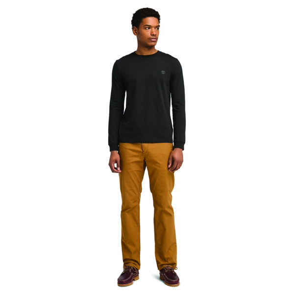 Timberland Ανδρική Μακρυμάνικη Μπλούζα LS Dunstan River Jersey Crew Tee Slim TB0A2BQ3-X65 Black/Pavement - Image 2