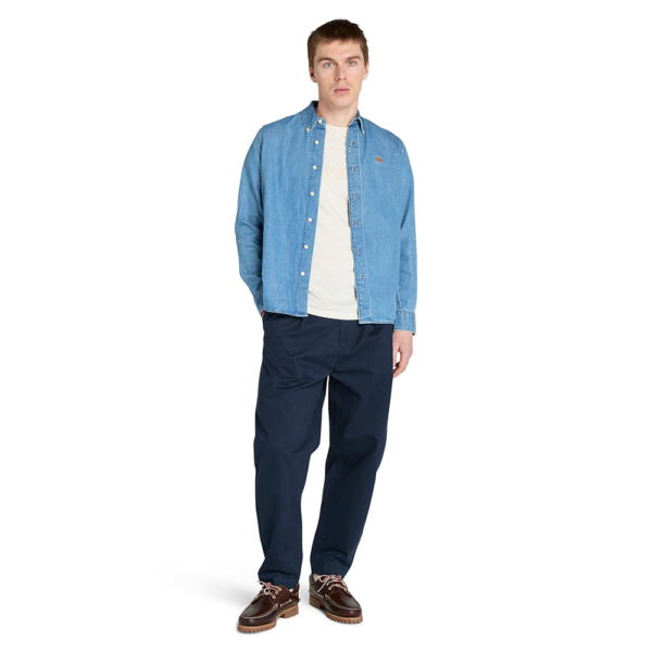 Timberland Ανδρικό Μακρυμάνικο Πουκάμισο Denim Shirt TB0A44UZ-A2V Μπλε - Image 2