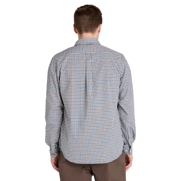 Timberland Ανδρικό Μακρυμάνικο Πουκάμισο Stretch Poplin Gingham Shirt TB0A5M2E-G56 Chocolate Brown Yd - Image 3