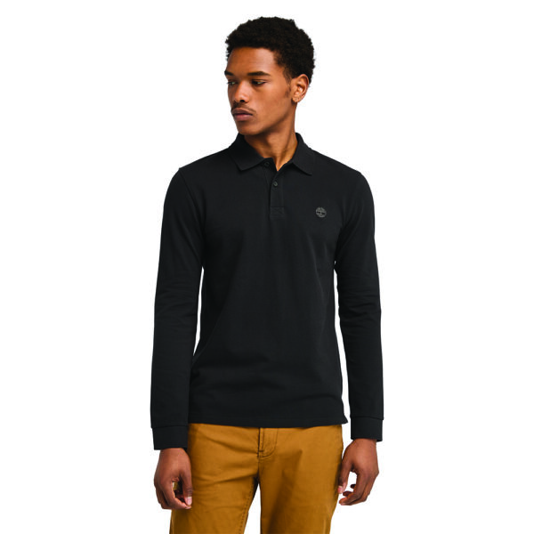 Timberland Ανδρική Κοντομάνικη Μπλούζα Ls Millers River Pique Polo TB0A6VD2-001 Black