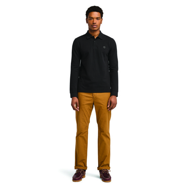 Timberland Ανδρική Κοντομάνικη Μπλούζα Ls Millers River Pique Polo TB0A6VD2-001 Black - Image 2