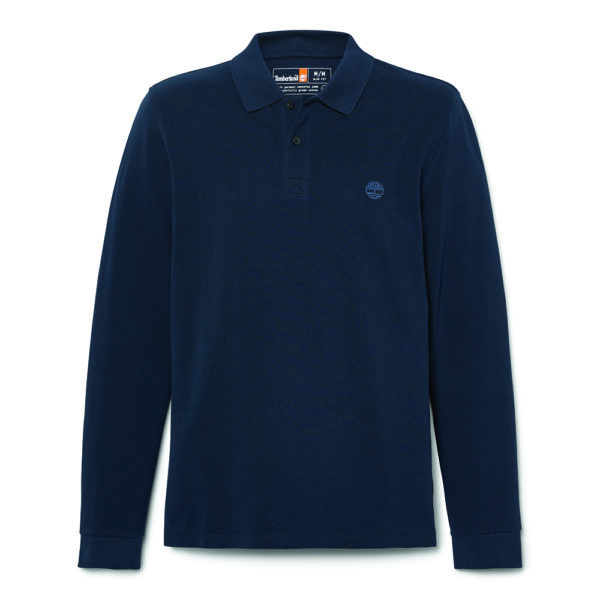 Timberland Ανδρική Μακρυμάνικη Μπλούζα Ls Millers River Pique Polo TB0A6VD2-433 Dark Sapphire (Assorted) - Image 5