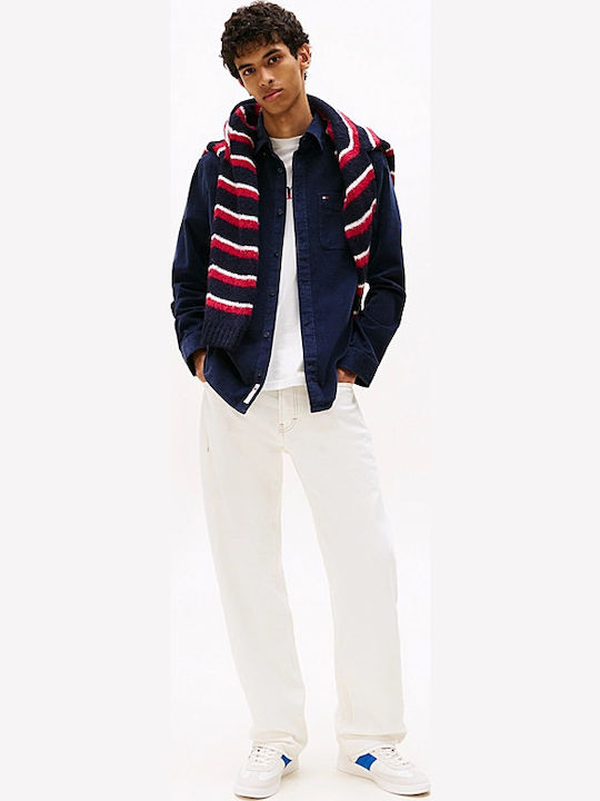 Tommy Hilfiger Ανδρικό Μακρυμάνικο Πουκάμισο Tjm Reg Baby Cord Shirt Ext DM0DM22021-C1G Dark Night Navy - Image 2