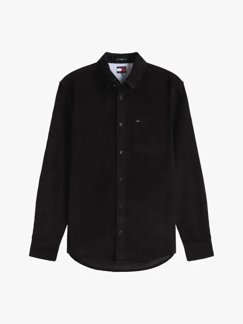 Tommy Hilfiger Ανδρικό Μακρυμάνικο Πουκάμισο Tjm Reg Baby Cord Shirt Ext DM0DM22021-BDS Black - Image 3