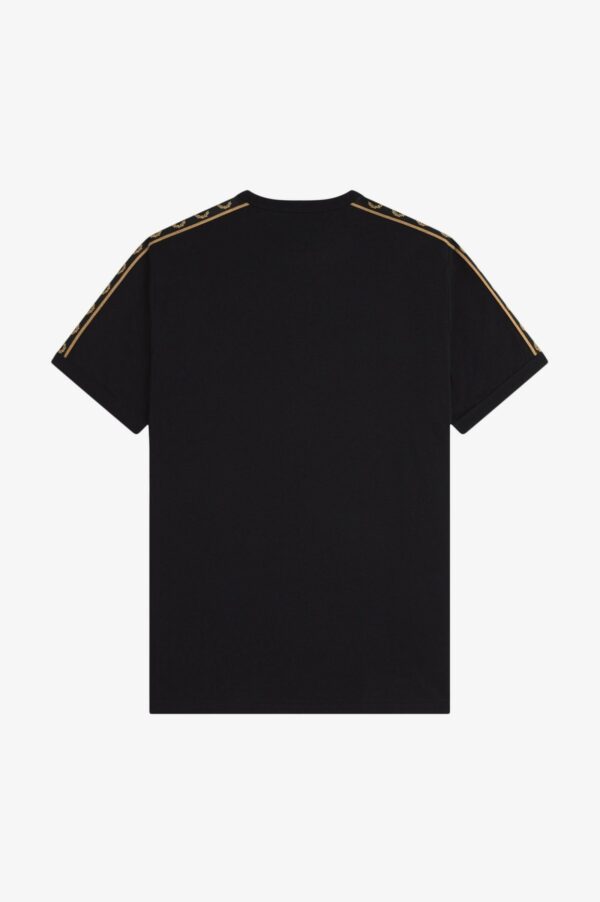 Fred Perry Ανδρική Κοντομάνικη Μπλούζα Contrast Tape Ringer T-Shirt M4613-S77 Black/Shaded Stone - Image 6