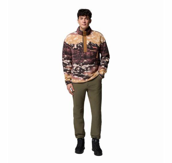 Columbia Ανδρική Μπλούζα Helvetia™ II Printed Half Snap Fleece 2098461-225 AM4498-225 Camel Brown Sisters - Image 2