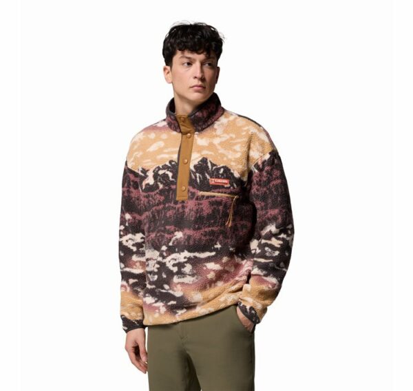 Columbia Ανδρική Μπλούζα Helvetia™ II Printed Half Snap Fleece 2098461-225 AM4498-225 Camel Brown Sisters - Image 4