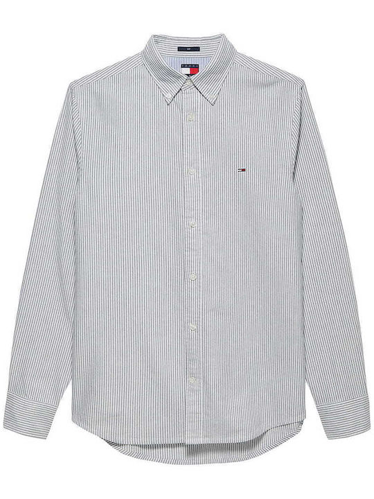 Tommy Hilfiger Ανδρικό Μακρυμάνικο Πουκάμισο Tjm Slim Stripe Oxford Shirt Ext DM0DM20668-0A6 Dark Night Navy Stripe