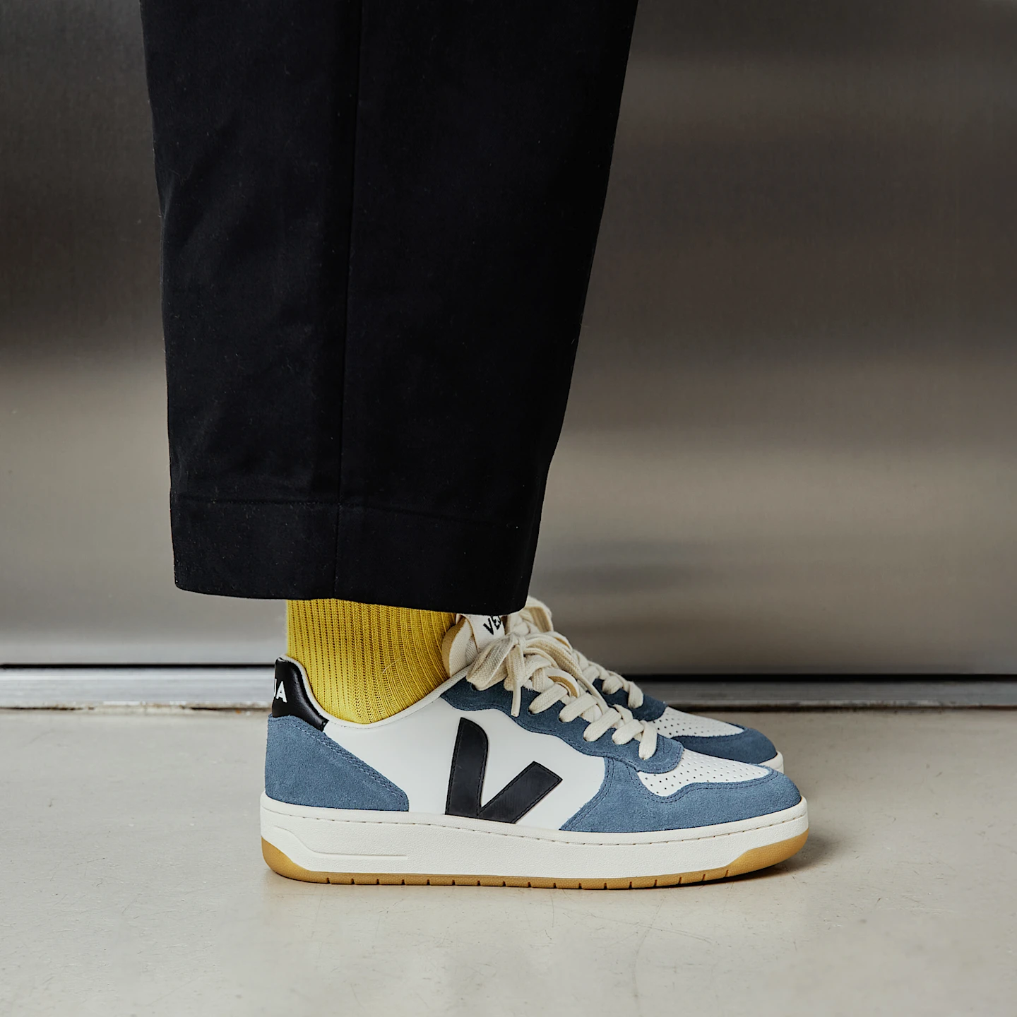 Veja Ανδρικά Παπούτσια V-10 Leather White Black California VI0220863B - Image 4