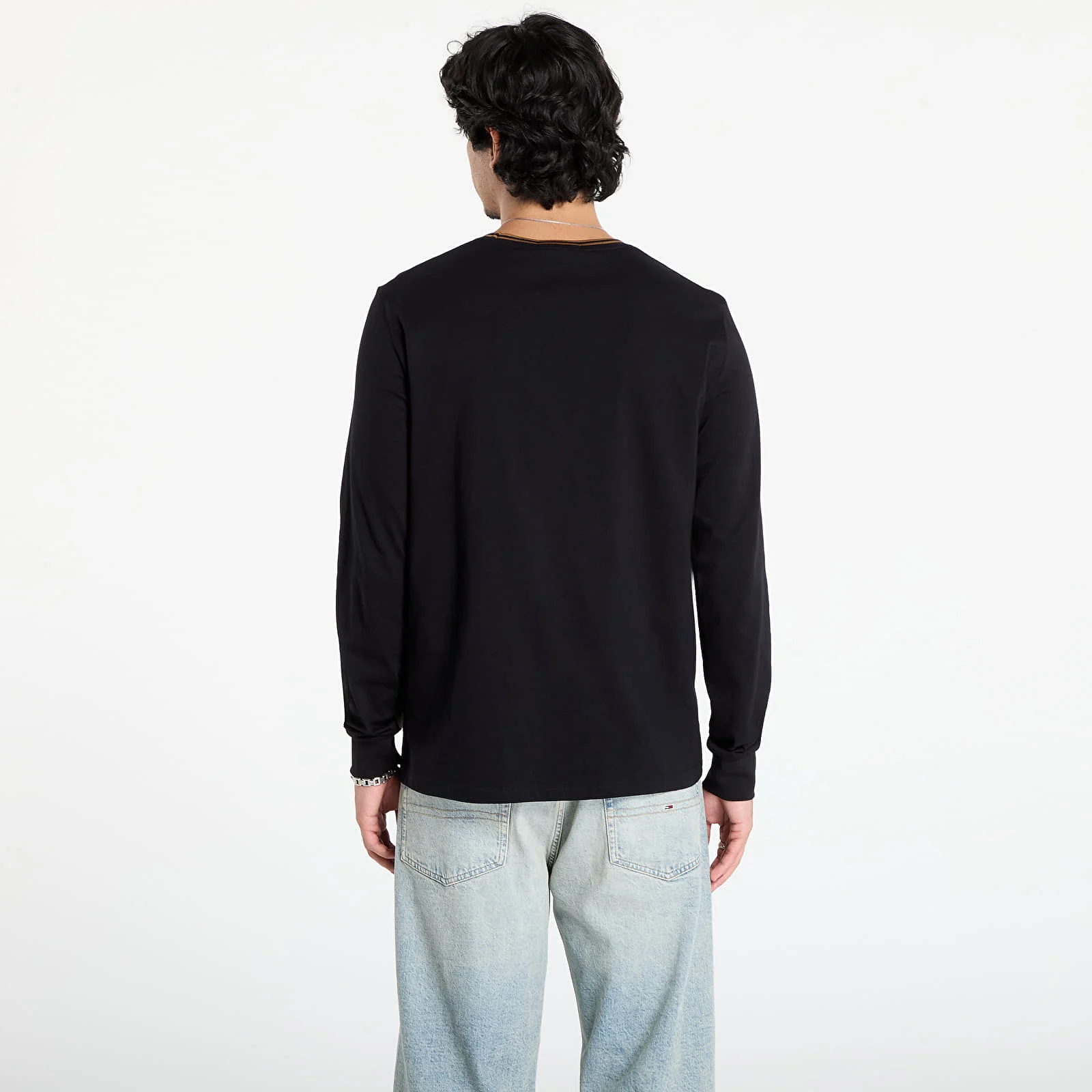 Fred Perry Ανδρική Μακρυμάνικη Μπλούζα Ls Twin Tipped T-shirt M9602-184 Black - Image 3