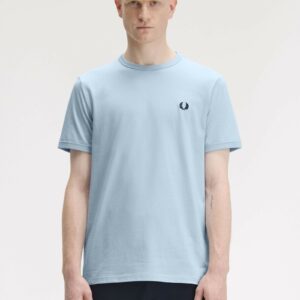 Fred Perry Ανδρική Κοντομάνικη Μπλούζα Ringer T-shirt M3519-146 Light Smoke