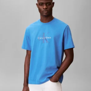 Calvin Klein Ανδρική Κοντομάνικη Μπλούζα T-shirt LV04RB862G-CFM French Blue