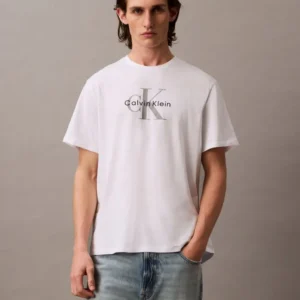 Calvin Klein Ανδρική Κοντομάνικη Μπλούζα T-shirt LV04RB862G-YAA Brilliant White