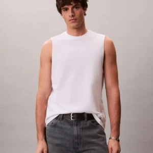 Calvin Klein Ανδρικό Αμάνικο Τοπ LV04RF273G-YAF Bright White
