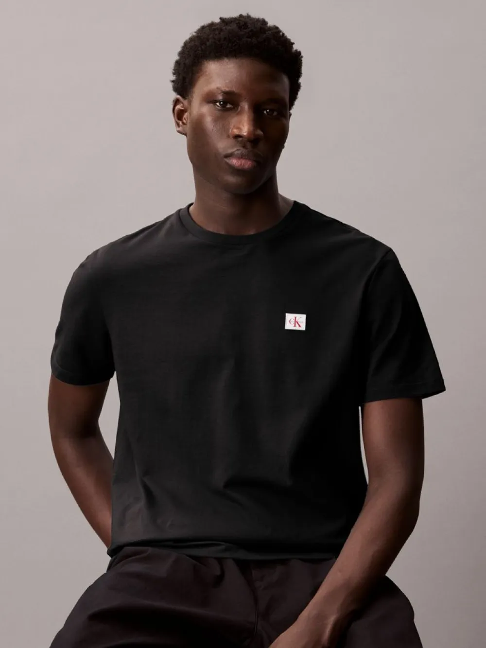 Calvin Klein Σετ 2 Βαμβακερά T-Shirts Με Λογότυπο Black/Bright White LV04RD248-3GE