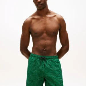 Tommy Jeans Ανδρικό Μαγιό Medium Drawsting Print UM0UM03491-0H8 Mini H Geo Emerald