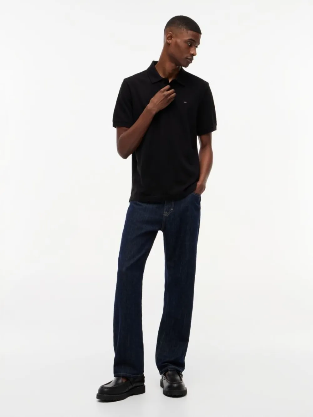 Tommy Jeans Ανδρικό Κοντομάνικο Polo Tjm Reg Ess DM0DM22711-BDS Black - Image 2