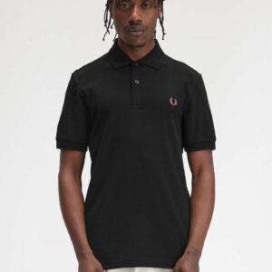 Fred Perry Ανδρικό Κοντομάνικο Polo M6000-X56 Black/WhiskyBrown