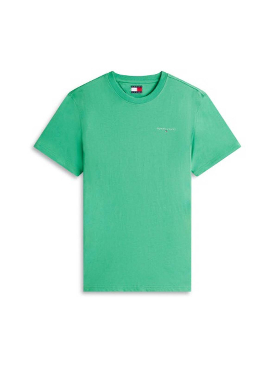 Tommy Jeans Ανδρικό Κοντομάνικο T-shirt Tjm Slim Linear Chest Tee Ext DM0DM21780-0H7 Bahama Green - Image 4