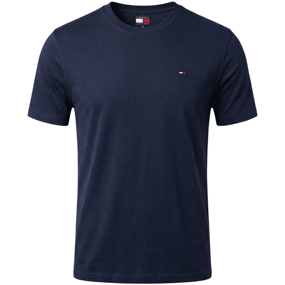 Tommy Jeans Ανδρικό Κοντομάνικο T-shirt TJM Red Sflaf Ss Tee Ext DM0DM22504-C1G Dark Night Navy - Image 4