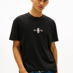 Tommy Jeans Ανδρικό Κοντομάνικο T-shirt Tjm Reg Sign Block Ss Tee Ext DM0DM22532-BDS Black