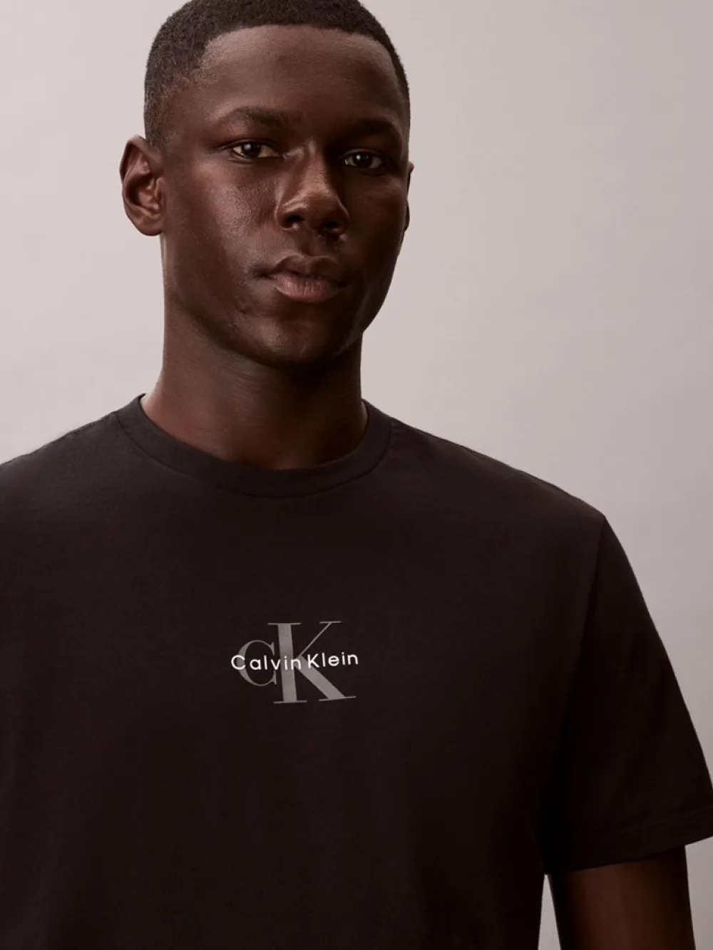 Calvin Klein Ανδρικό Κοντομάνικο T-shirt Με Μονόγραμμα LV04RB866G-UB1 Black - Image 3