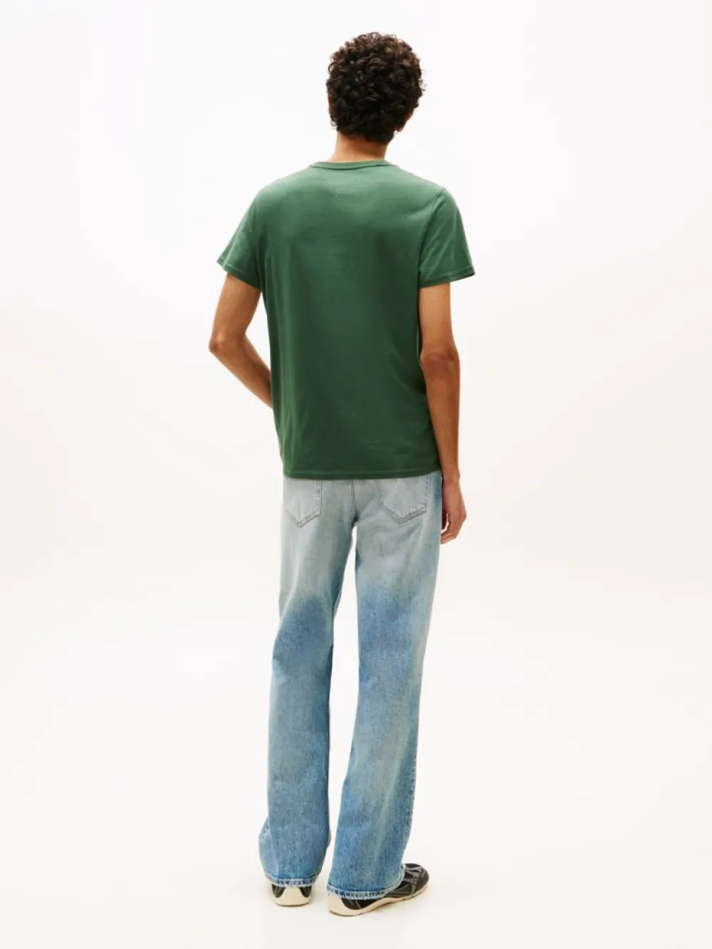 Tommy Jeans Ανδρική Κοντομάνικη Μπλούζα T-shirt Tjm Xslim Jersey Tee DM0DM04411-MBL Shadow Pine - Image 4