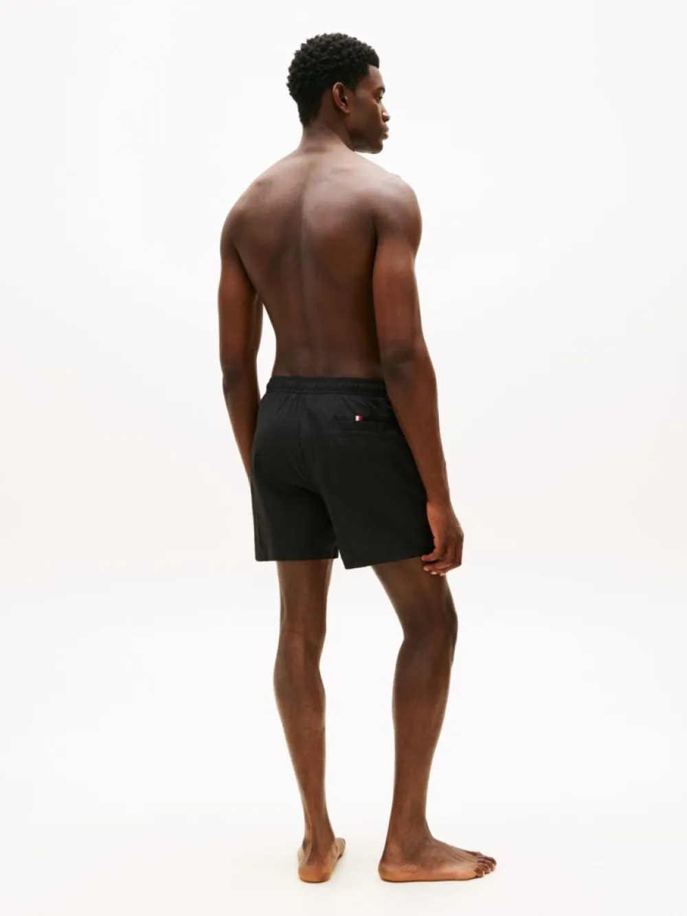 Tommy Jeans Ανδρικό Μαγιό Medium Drawstring Zip Pocket UM0UM03748-BDS Black - Image 4