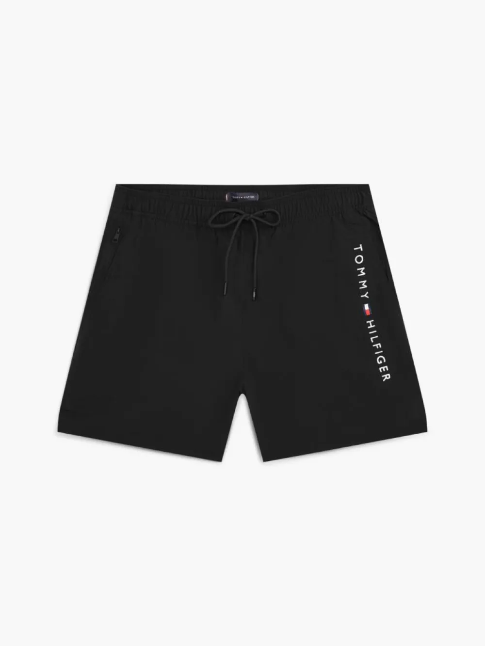 Tommy Jeans Ανδρικό Μαγιό Medium Drawstring Zip Pocket UM0UM03748-BDS Black - Image 5