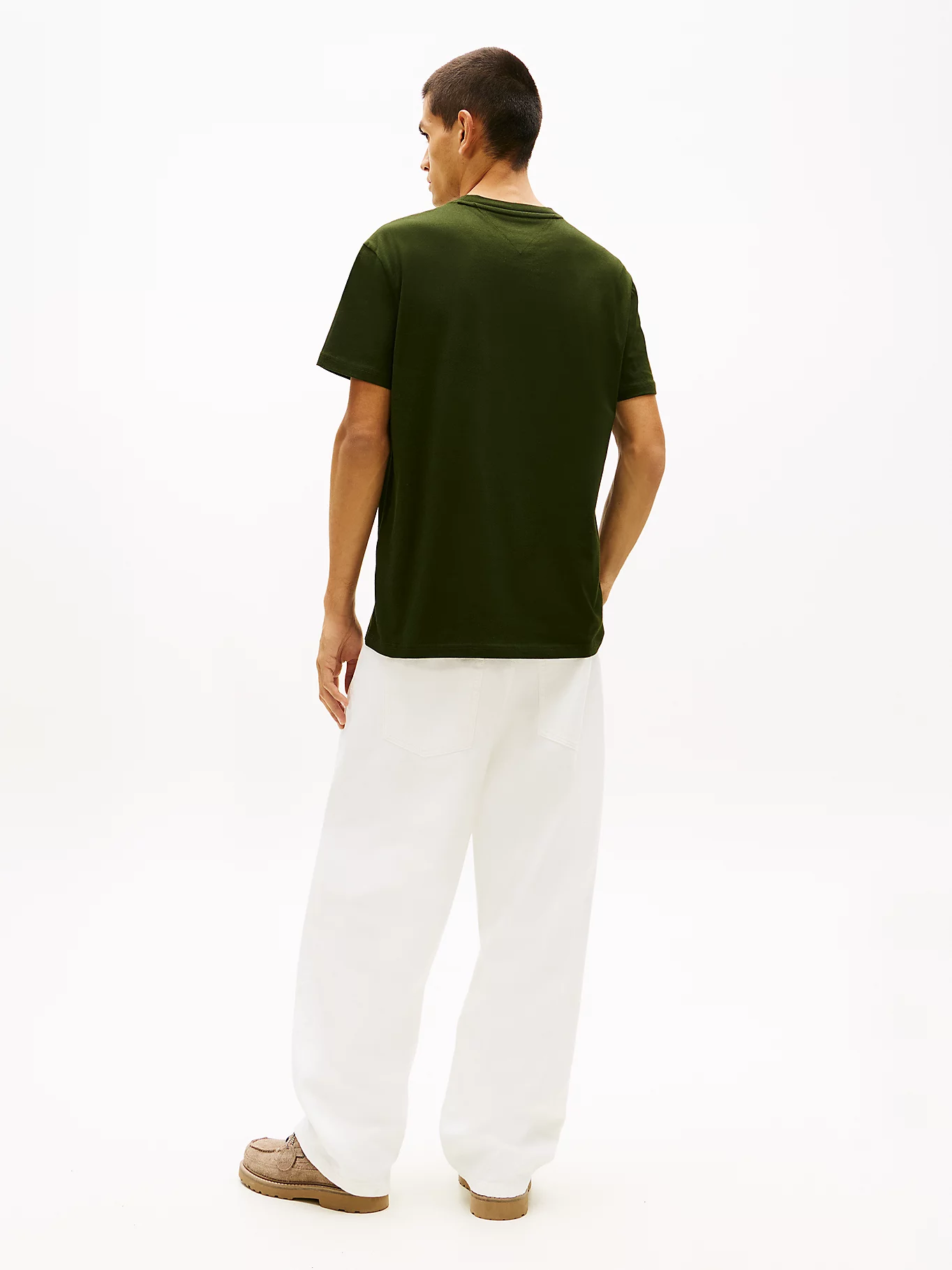 Tommy Jeans Ανδρικό Κοντομάνικο T-shirt Tjm Reg Signature Stripe T Ext DM0DM22539-M0H Kingston Green - Image 4