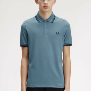Fred Perry Ανδρικό Κοντομάνικο Polo Twin Tipped M3600-Z56 Stockport Blue / Navy