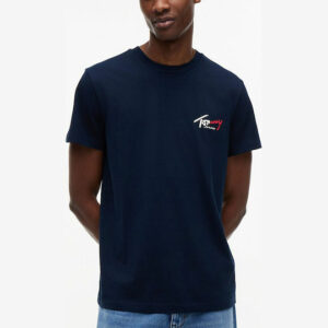 Tommy Jeans Ανδρικό Κοντομάνικο T-shirt Tjm Slim Sing Chest Ss Tee Ext DM0DM22538-C1G Dark Night Navy