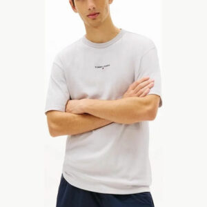 Tommy Jeans Ανδρικό Κοντομάνικο T-shirt Tjm Rlx Linear Logo Tee Ext DM0DM21110-PS4 Helium