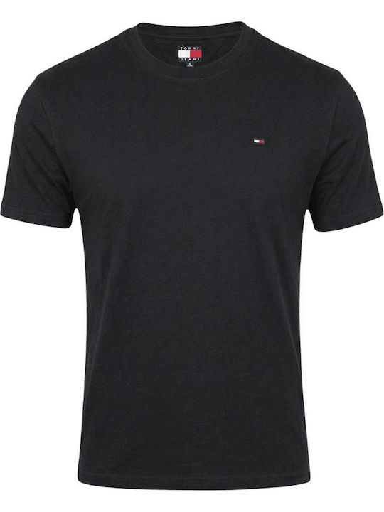 Tommy Jeans Ανδρικό Κοντομάνικο T-shirt TJM Red Sflaf Ss Tee Ext DM0DM22504-BDS Black - Image 2