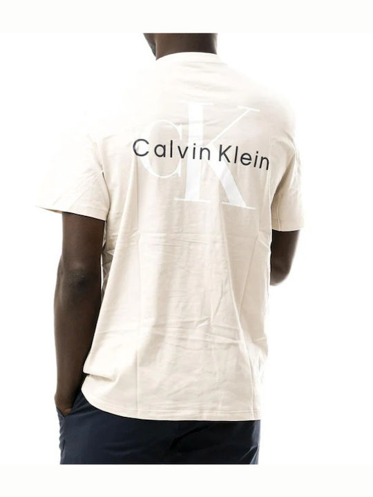 Calvin Klein Ανδρικό Κοντομάνικο T-shirt LV14RF852G-2JX Oatmeal - Image 4