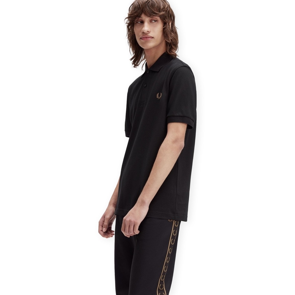 Fred Perry Ανδρικό Κοντομάνικο Polo M6000-S77 Black/Shaded Stone - Image 3