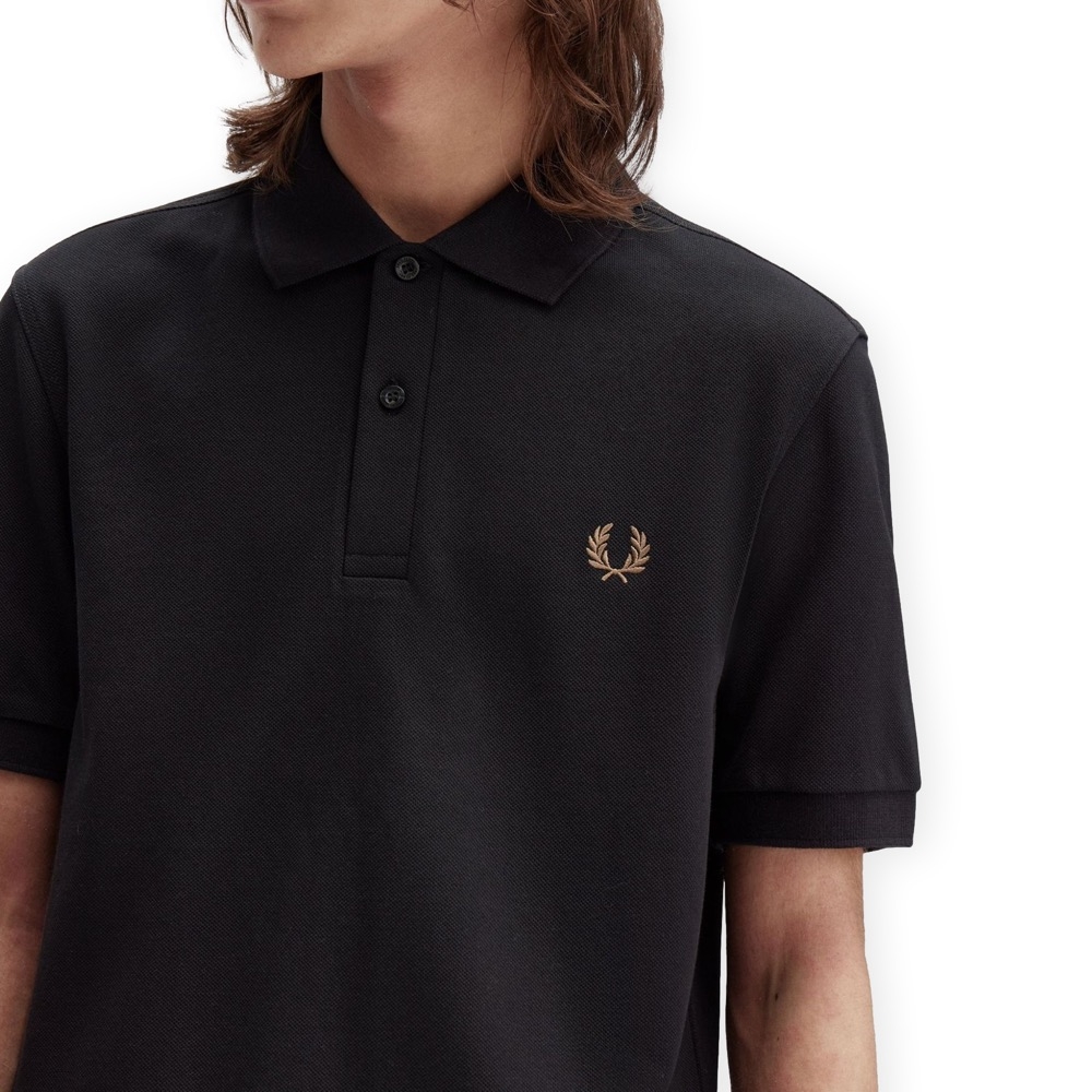 Fred Perry Ανδρικό Κοντομάνικο Polo M6000-S77 Black/Shaded Stone - Image 4
