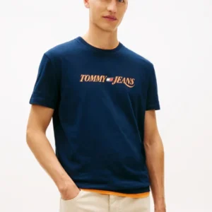 Tommy Jeans Ανδρικό Κοντομάνικο T-shirt Tjm Reg Vintage La Ss Tee DM0DM22548-C1G Dark Night Navy