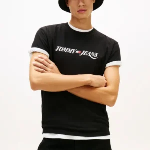 Tommy Jeans Ανδρικό Κοντομάνικο T-shirt Tjm Reg Vintage La Ss Tee DM0DM22548-BDS Black