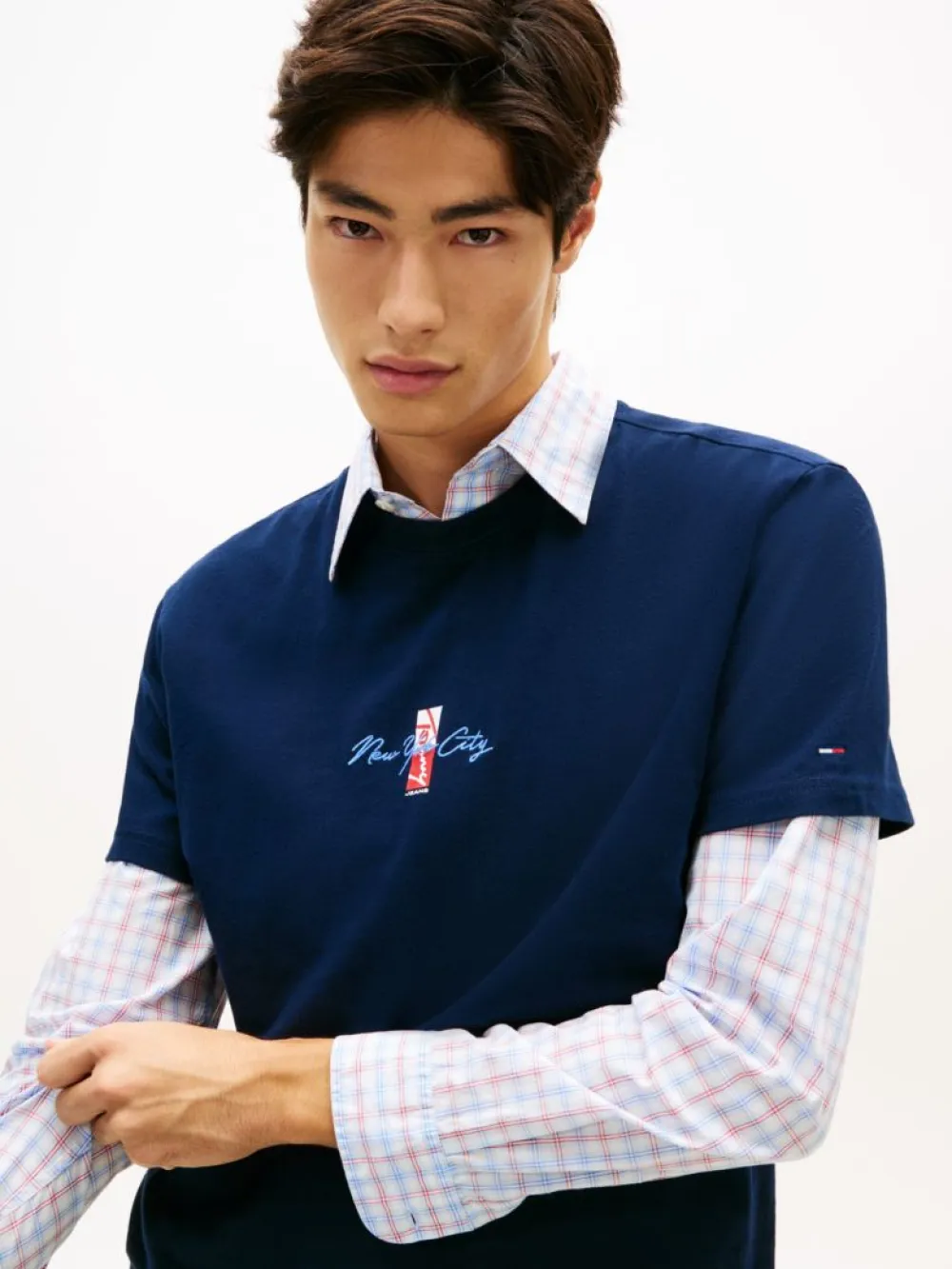 Tommy Jeans Ανδρικό Κοντομάνικο T-shirt Tjm Reg Sign Block Ss Tee Ext DM0DM22532-C1G Dark Night Navy - Image 2