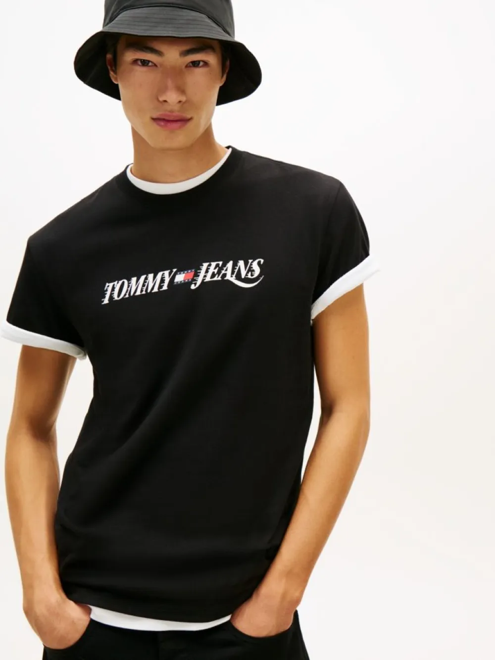 Tommy Jeans Ανδρικό Κοντομάνικο T-shirt Tjm Reg Vintage La Ss Tee DM0DM22548-BDS Black - Image 2
